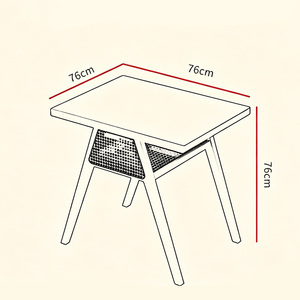 Juego de Mesa de Té de Madera Maciza que Ahorra Espacio con Sillas de Ratán, Mesa de <span class=keywords><strong>Comedor</strong></span> Plegable de 2 Plazas para Balcón Pequeño <span class=keywords><strong>y</strong></span> <span class=keywords><strong>Sala</strong></span> de Estar - Product Image 6
