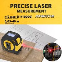 Ruban à mesurer laser numérique OEM de 40 m, précis à 2 mm, avec affichage LED, économique