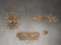 Fiore couronne lustre salon romantique luciole lumière élégant arbre branche métal rond salle à manger mariage suspension lampe