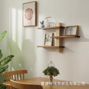 Cross-border wooden <b>wall</b> <b>shelf</b> for home decorations, entryway display, <b>wall</b> storage rack, <b>wall</b>-<b>mounted</b> decorative rack - Product Image 3