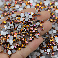 XULIN Factory Wholesale 104 Kinds Color Flat Back Blue Hematite Non Hotfix Bulk Glass Rhinestones for Garment Accessories