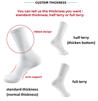 Chaussettes en coton côtelées personnalisées avec logo Glacier pour hommes et femmes, chaussettes de sport décontractées brodées