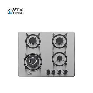 60CM Four Burner Stainless Steel <strong>Gas</strong> Hob Stove Electric Portable Installation for Natural <strong>Gas</strong> Cooking Metal <strong>Knobs</strong> - Product Image 1