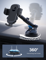 Support de téléphone de voiture Lamicall STCD05 à ventouse sécurisée pour pare-brise et tableau de bord, fixation anti-secousse, nouveau