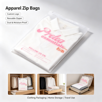 Sacs en polyéthylène givré refermables personnalisés avec logo, pochettes en plastique imprimées à fermeture éclair pour vêtements et t-shirts, vente en gros