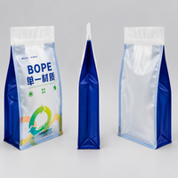 Pochette à fond plat personnalisée en BOPE monomatériau avec fermeture éclair pour emballage alimentaire recyclable, idéale pour les chips, résistante à l'humidité, vente en gros OEM