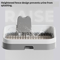 Toilette pour chien extra-large en gros, intégrée, à panneau plat, anti-éclaboussures, double couche, design amovible pour un nettoyage facile