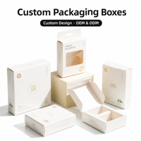 Karton Lipat Kertas Kraft Putih Global Shipping dengan Cetak Foil Emas, Bentuk Die Cut, Logo Embos, MOQ Rendah