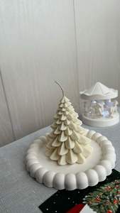 <b>Small</b> Mini Pillar 8 oz Soy Bauble Silicone Molds Candle Light Holder Vessel Ornament Gift Set <b>Glass</b> <b>Jar</b> Tree Christmas Candles - Product Image 3