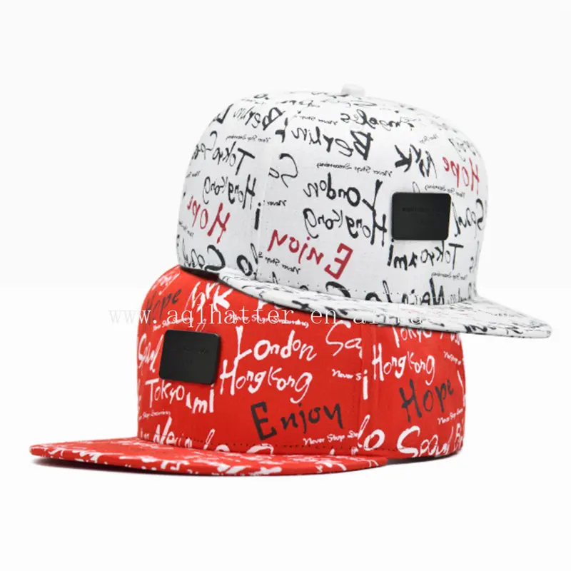 고품질 snapback 승화 야구 모자 사용자 정의 가죽 패치 로고 스냅 백 모자 도매