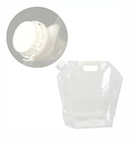 Sac à eau de camping de 5L Récipient en plastique d'urgence sans BPA pour la congélation de la cruche Gravure Impression Réservoir d'eau Utilisation pour la bière