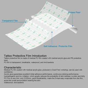 Película Protectora para <span class=keywords><strong>Tatuajes</strong></span>, Cinta Impermeable de Poliuretano, Apósito Curativo, Herramienta para el Cuidado Posterior del Tatuaje a Prueba de Polvo - Product Image 3