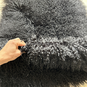 Alfombra Rectangular de Piel de Oveja Auténtica, Placa de Piel de Cordero, Piel Rizada Tibetana Mongol - Product Image 2