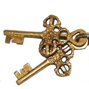 Keyed Brass Door Lock <b>Padlock</b> with Crucifix Relief Jesus Christ on the Cross Waterproof Safety Function - Product Image 2