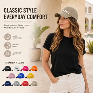 Gorra de Béisbol Clásica Unisex de 6 Paneles, Ajustable, Color Sólido, Algodón, Logotipo en la Parte Trasera, Deportiva, Transpirable/Impermeable, Hebilla Metálica - Product Image 1