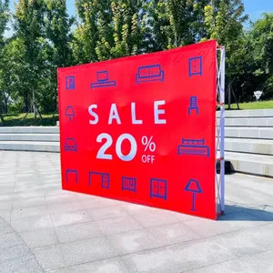 Hot Sale Custom Fabric Display Stand With Carrying Bag For Trade Show Backdrop Booth Display Stand Banner Pop Up Stand