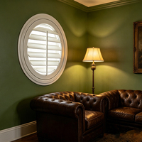 Persianas de Estilo Art Déco Hechas a Medida para Ventanas Francesas, Diseño Clásico de Celosía Plegable para Sala de Estar