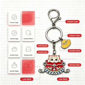 Custom Cute Cartoon Cat Keychain Soft Enamel Zinc Alloy Metal Key <strong>Ring</strong> 3D Charm Gift OEM ODM Logo Design Factory Wholesale - Product Image 3
