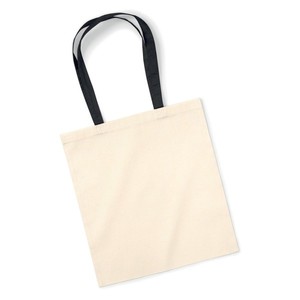 Bolsa de Lona Personalizable con Asa, Color Negro Natural, Talla Única, Promocional, Casual, Cuadrada, Cosida, Westford Mill Italy - Product Image 1