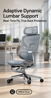 Chaise de bureau de direction moderne et réglable avec appui-tête, structure en acier chromé, haute élasticité, pour bureau à domicile