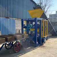 Machine à fabriquer des blocs de béton creux semi-automatique QT4-24, machine à fabriquer des pavés, machine à fabriquer des briques, prix bas en Chine pour l'Afrique