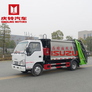 Camión de Recolección de Basura Isuzu 4x2 Pequeño con Brazo de Gancho Hidráulico Manual, Camiones Compactadores Usados de 16-18 m³ - Product Image 3
