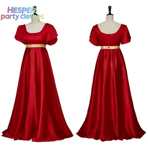HESPER 19th Century Autumn Vintage Satin Retro Ball Gown Empire Waist Regency Dress <b>Spiderman</b> Cosplay Costume - Product Image 2