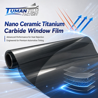 Película para Ventanas de Automóviles Tuman Nano Cerámica de Carburo de Titanio con Control de Calor, Construcción en Capas, Tinte Oscuro, Protección de Vidrio