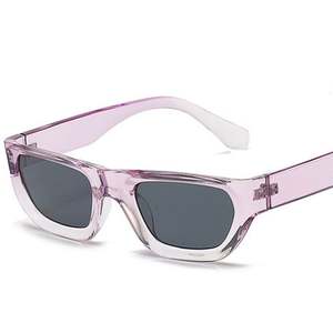 Lunettes de soleil tendance 2022, monture dégradée violette, UV400, petites lunettes de soleil œil de chat pour femmes - Product Image 2