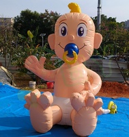 Prix bon marché personnalisé 3m de haut ballon gonflable pour bébé modèle de poupée Holland