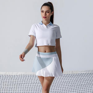 ชุดเล่นกอล์ฟของผู้หญิงผ้าไนลอนสแปนเด็กซ์มีจีบสำหรับ14% ทำจากไนลอน86ชิ้น - Product Image 3