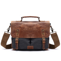 Sac messager vintage en toile Mifaktory, fermeture magnétique, sacoche d'affaires pour homme, sacoche pour ordinateur portable, imperméable, mode, extérieur