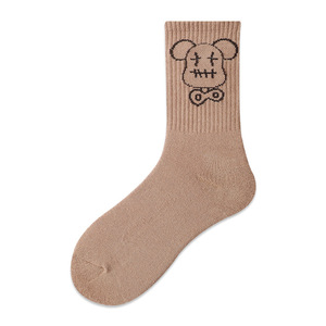Winter Earth Knit Cotton <strong>Socks</strong> With Thick <strong>Socks</strong> Trend Cartoon <strong>Woollen</strong> Hosiery Couples <strong>Socks</strong> - Product Image 5