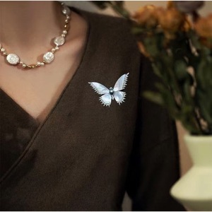 Pendientes de Mariposa con Conchas de Abulón Coloridas y Circonita, Broches de Moda de Estilo Bosque de Cristal Plateado de Alta Gama Dinámicos - Product Image 4