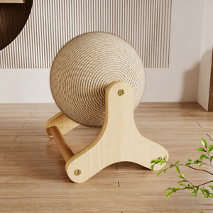 <span class=keywords><strong>In</strong></span> legno massello giocattolo interattivo per animali domestici <span class=keywords><strong>in</strong></span> Sisal naturale corda per gatti graffiare palla per cani gatti cucciolo caratteristiche <span class=keywords><strong>di</strong></span> intrattenimento del movimento - Product Image 4
