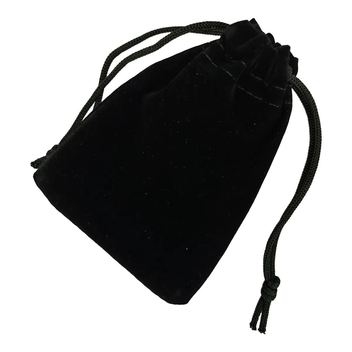 Kustom Logo hitam mengumpulkan kantong kain dengan serut hadiah perhiasan tas penyimpanan beludru kantong serut flanel saku