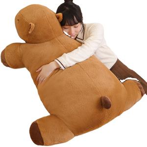 Linda grande taille Capybara <span class=keywords><strong>peluche</strong></span> tapis en <span class=keywords><strong>peluche</strong></span> géant Capibara sol paresseux canapé coussin équitation <span class=keywords><strong>cheval</strong></span> pour enfants anniversaire décor jouets - Product Image 1