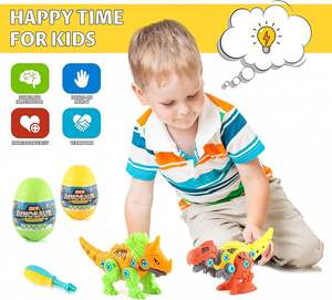 Jouets Dinos Assembly STEM Building Toy avec oeufs et tournevis <span class=keywords><strong>Dino</strong></span> <span class=keywords><strong>Puzzle</strong></span> <span class=keywords><strong>3D</strong></span> Assembler pour garçons et filles - Product Image 4