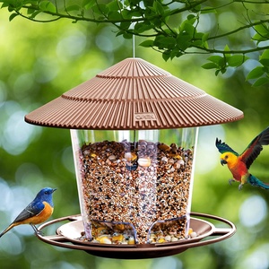 Mangeoire à oiseaux en cascade anti-écureuil suspendue avec matériau ABS/PVC résistant à l'eau pour une utilisation en extérieur, thème animal moderne - Product Image 3