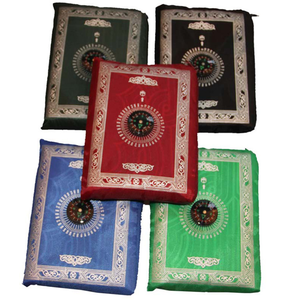 Новый образовательный толстый мусульманский напольный коврик для молитв портативный мусульманский Карманный коврик для молитв с компасом - Product Image 2