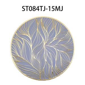 Wholesale Gold <b>Silver</b> PVC <b>Placemats</b> CoastersDrain MatsArtificial Leather PlacematsTable DecorationsPlacematsBowlsTable Mats - Product Image 2
