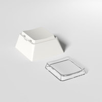 DIY Detachable Transparent Keyboard PC PBT Material Blank Profile 1u R4 Cherry Keycaps