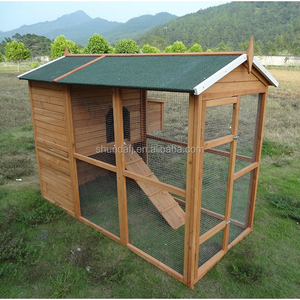 SDC0802 Wooden <b>Pet</b> Animals Large Metal Chicken Coop Farm Building Run Walk-in Poultry - Product Image 3