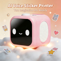 Mini imprimante d'autocollants IA pour enfants, interactive, à commande vocale, portable, thermique, sans encre, pour la création de stickers DIY