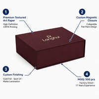 Boîte cadeau rigide de luxe personnalisée OEM ODM avec fermeture magnétique, boîte d'emballage en feuille d'or, boîte de présentation pliable pour bijoux, montres, parfums