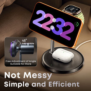 LISEN Estación de Carga Rápida Inalámbrica Magnética Qi2.2 de 25W Mejorada, Base de Carga para <span class=keywords><strong>iPhone</strong></span> 17 16 Pro Max, Apple Watch y AirPods - Product Image 5