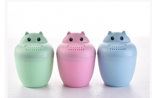 Nouveau-né bébé bain douche tête de lavage seaux cruche en forme d'animal cuvette de toilette shampooing rinceur <span class=keywords><strong>tasse</strong></span> - Product Image 2