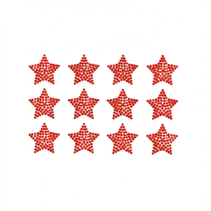 Adesivo Stella Glitterata ILAN 32cm Rosso Decorativo - Product Image 1