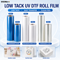 Goosam Film DTF UV à faible viscosité 30cm 60cm AB A et B pour transfert PET, étiquette autocollante cristalline, décollement à froid, en rouleau pour impression UV DTF