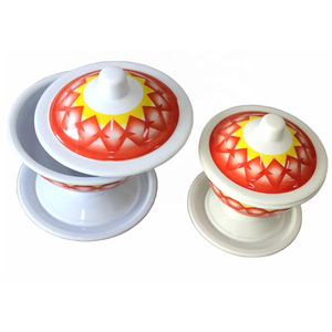 <span class=keywords><strong>Sucrier</strong></span> en plastique imprimé, bol et pot à bonbons au miel en mélamine avec couvercle et socle - Product Image 2